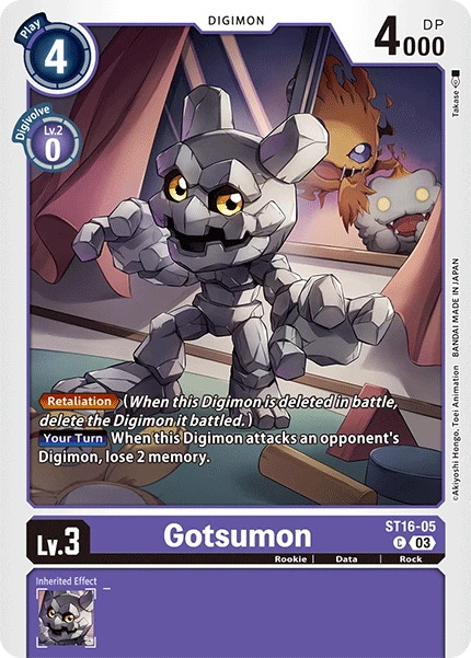 Digimon Card Game Sammelkarte ST16-05 Gotsumon
