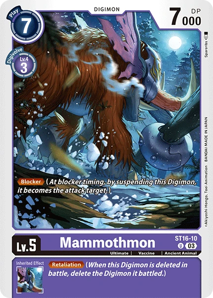 Digimon Card Game Sammelkarte ST16-10 Mammothmon