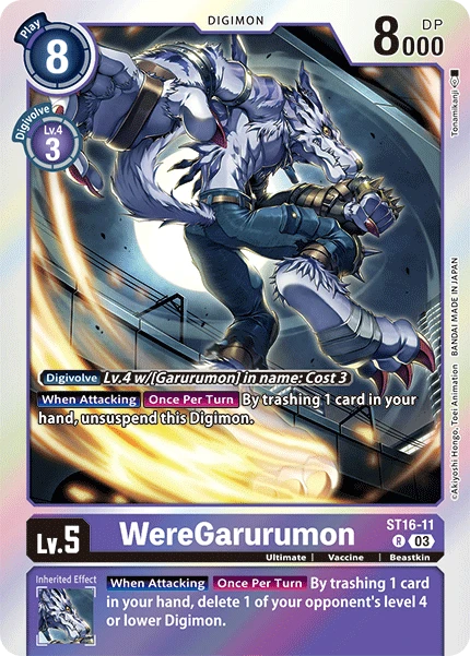Digimon Card Game Sammelkarte ST16-11 WereGarurumon