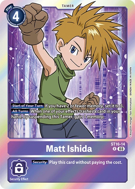 Digimon Card Game Sammelkarte ST16-14 Matt Ishida