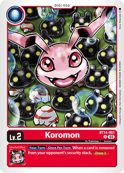 Digimon Card Game Sammelkarte BT14-001 Koromon