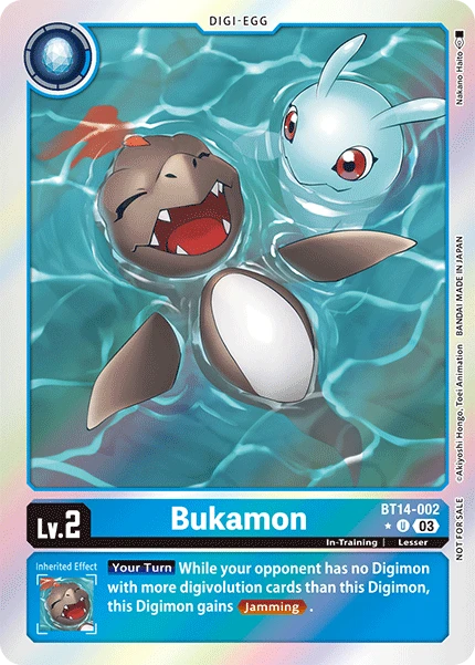 Digimon Card Game Sammelkarte BT14-002 Bukamon alternatives Artwork 1