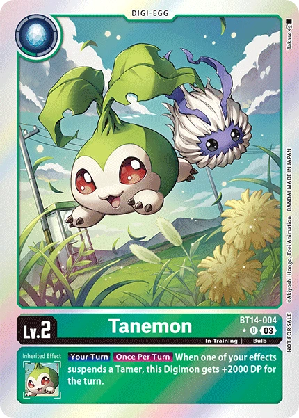 Digimon Card Game Sammelkarte BT14-004 Tanemon alternatives Artwork 1