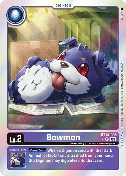 Digimon Card Game Sammelkarte BT14-006 Bowmon alternatives Artwork 1