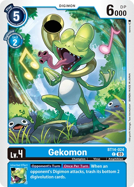 Digimon Card Game Sammelkarte BT14-024 Gekomon