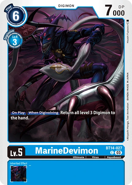Digimon Card Game Sammelkarte BT14-027 MarineDevimon