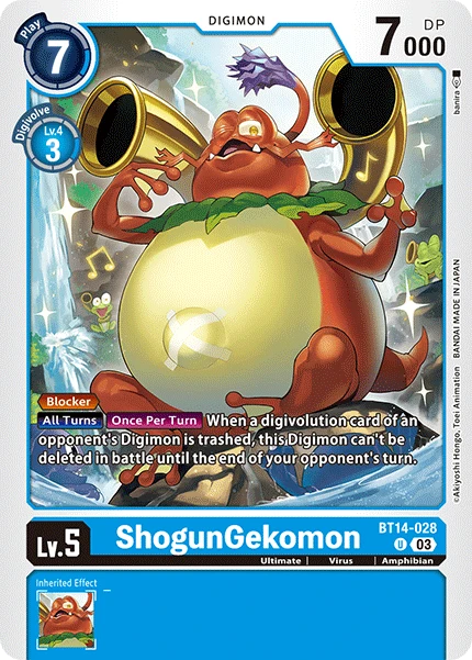 Digimon Card Game Sammelkarte BT14-028 ShogunGekomon