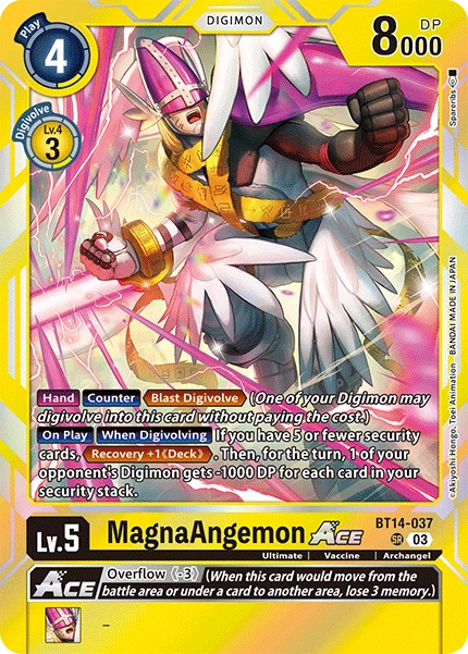 Digimon Card Game Sammelkarte BT14-037 MagnaAngemon ACE