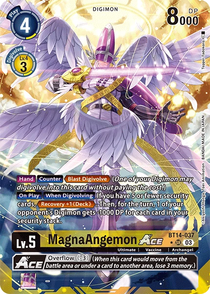 Digimon Card Game Sammelkarte BT14-037 MagnaAngemon ACE alternatives Artwork 1