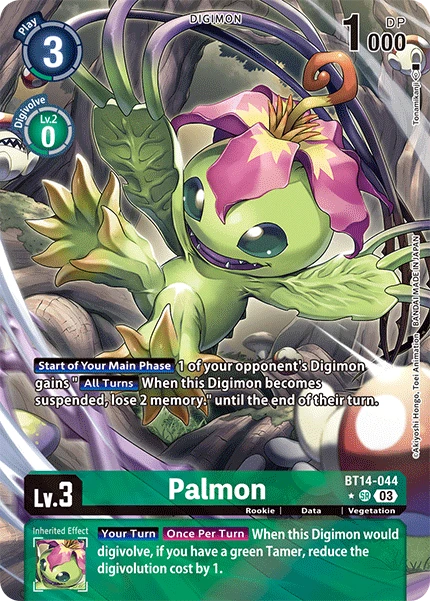 Digimon Card Game Sammelkarte BT14-044 Palmon alternatives Artwork 1
