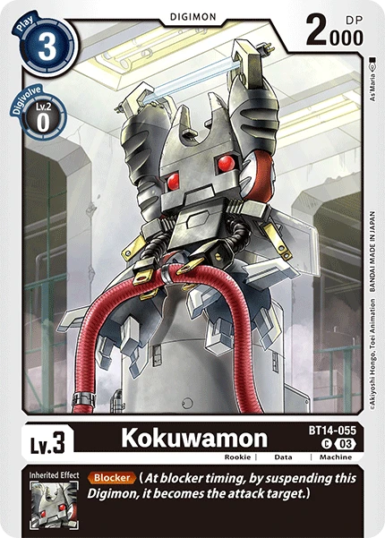 Digimon Card Game Sammelkarte BT14-055 Kokuwamon