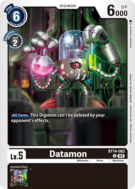Digimon Card Game Sammelkarte BT14-062 Datamon