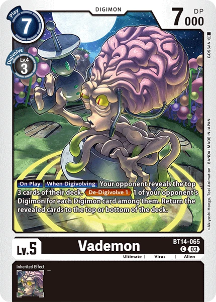 Digimon Card Game Sammelkarte BT14-065 Vademon