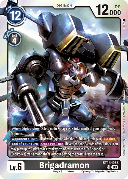 Digimon Card Game Sammelkarte BT14-068 Brigadramon