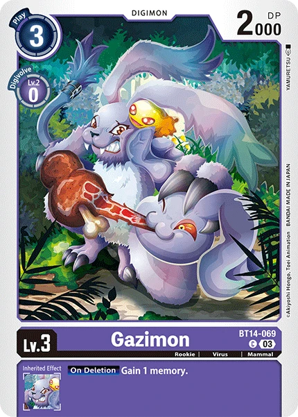 Digimon Card Game Sammelkarte BT14-069 Gazimon