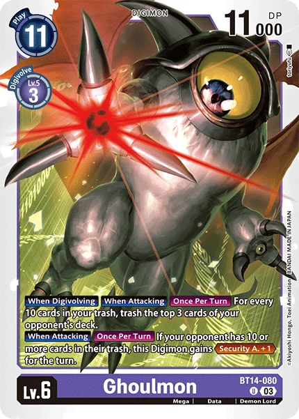 Digimon Card Game Sammelkarte BT14-080 Ghoulmon