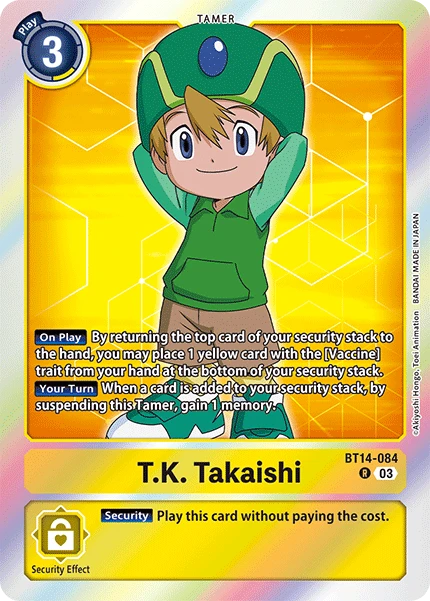 Digimon Card Game Sammelkarte BT14-084 T.K. Takaishi
