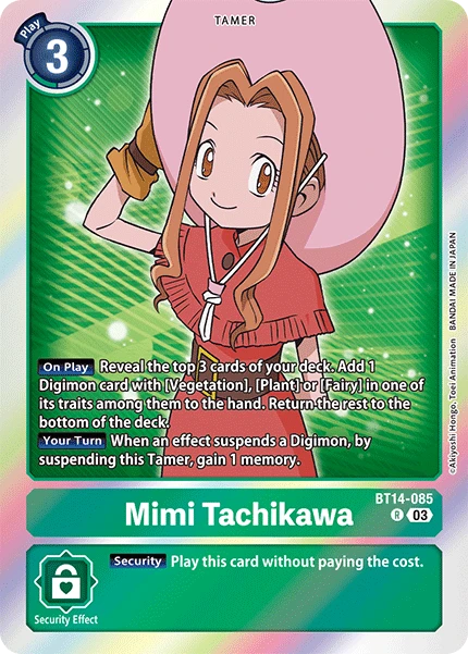 Digimon Card Game Sammelkarte BT14-085 Mimi Tachikawa