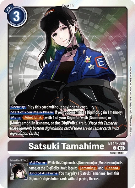 Digimon Card Game Sammelkarte BT14-086 Satsuki Tamahime