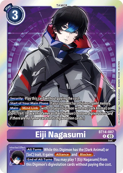 Digimon Card Game Sammelkarte BT14-087 Eiji Nagasumi
