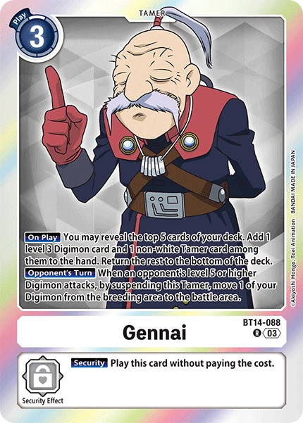 Digimon Card Game Sammelkarte BT14-088 Gennai