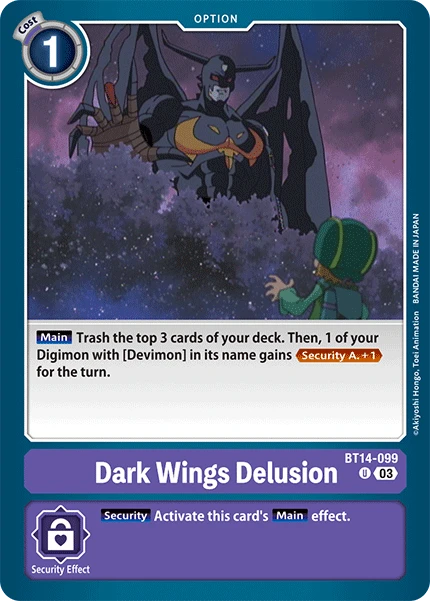 Digimon Card Game Sammelkarte BT14-099 Dark Wings Delusion