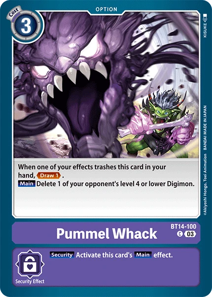 Digimon Card Game Sammelkarte BT14-100 Pummel Whack