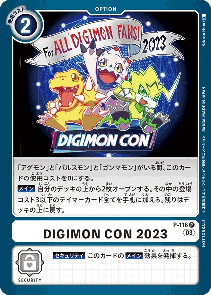 Digimon Card Game Sammelkarte P-116 DIGIMON CON 2023