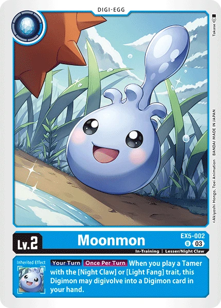 Digimon Card Game Sammelkarte EX5-002 Moonmon