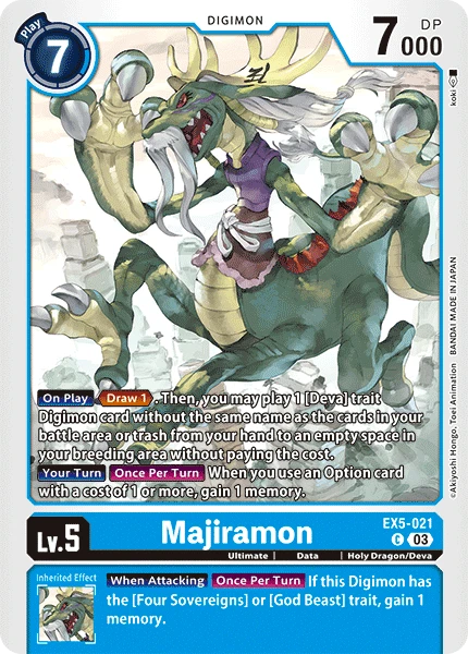 Digimon Card Game Sammelkarte EX5-021 Majiramon