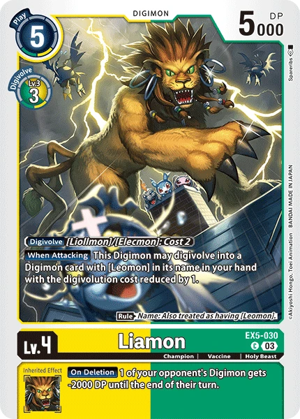 Digimon Card Game Sammelkarte EX5-030 Liamon