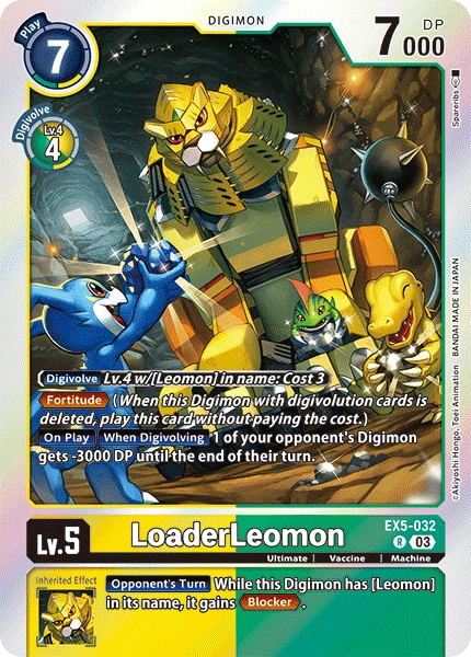 Digimon Card Game Sammelkarte EX5-032 LoaderLeomon