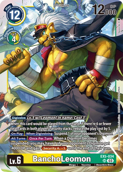 Digimon Card Game Sammelkarte EX5-034 BanchoLeomon
