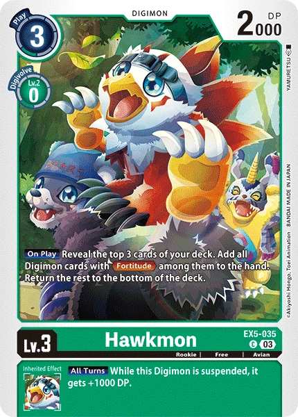 Digimon Card Game Sammelkarte EX5-035 Hawkmon