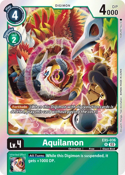 Digimon Card Game Sammelkarte EX5-036 Aquilamon