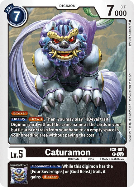 Digimon Card Game Sammelkarte EX5-051 Caturamon