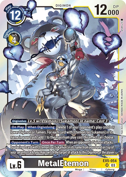 Digimon Card Game Sammelkarte EX5-054 MetalEtemon