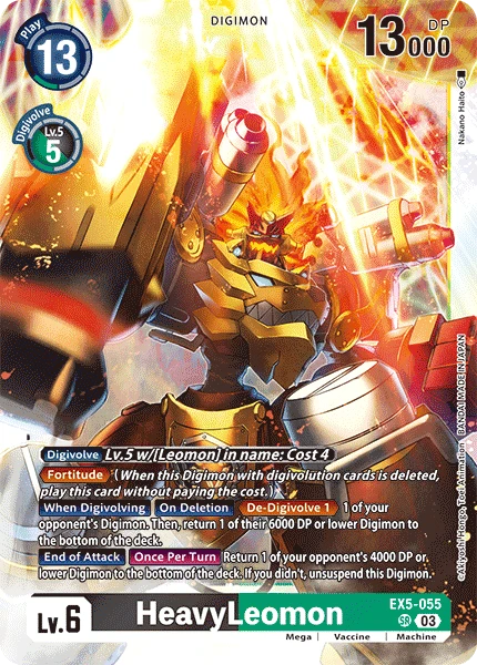 Digimon Card Game Sammelkarte EX5-055 HeavyLeomon