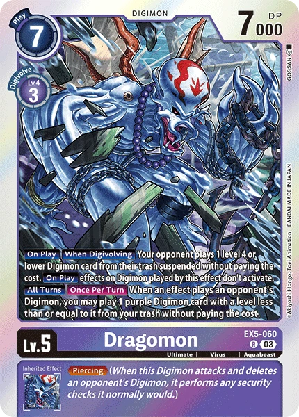 Digimon Card Game Sammelkarte EX5-060 Dragomon