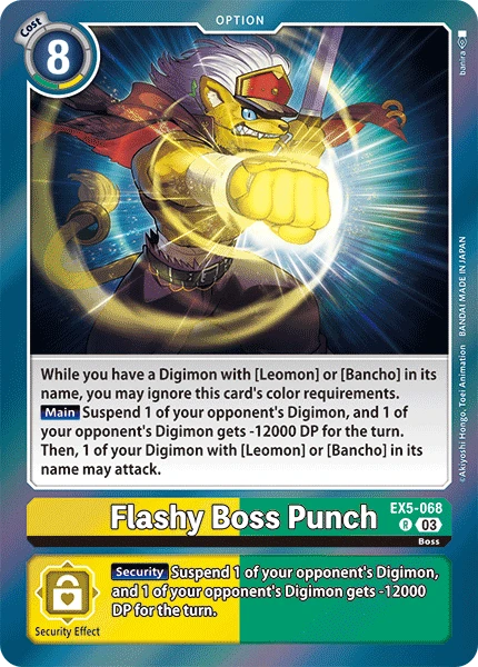 Digimon Card Game Sammelkarte EX5-068 Flashy Boss Punch