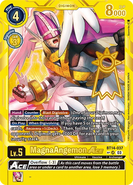 Digimon Card Game Sammelkarte BT14-037 MagnaAngemon ACE alternatives Artwork 2