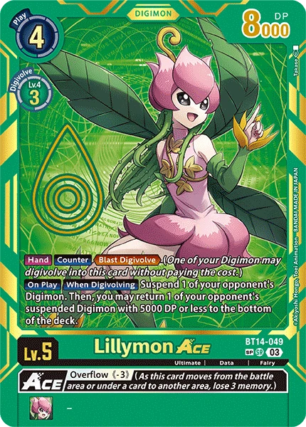 Digimon Card Game Sammelkarte BT14-049 Lillymon ACE alternatives Artwork 2