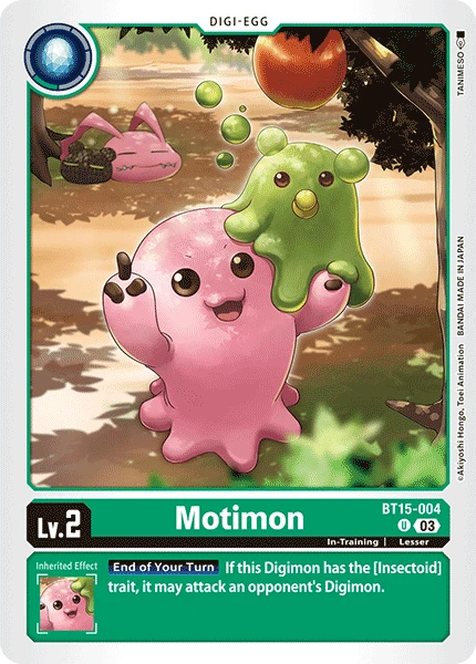 Digimon Card Game Sammelkarte BT15-004 Motimon