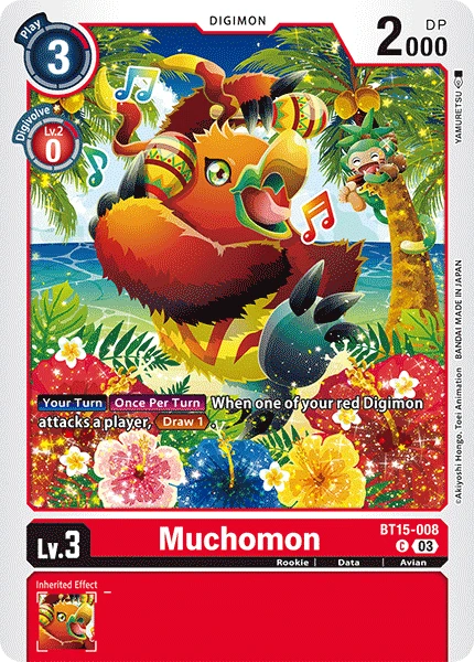 Digimon Card Game Sammelkarte BT15-008 Muchomon