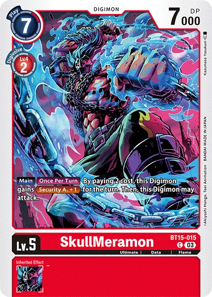 Digimon Card Game Sammelkarte BT15-015 SkullMeramon