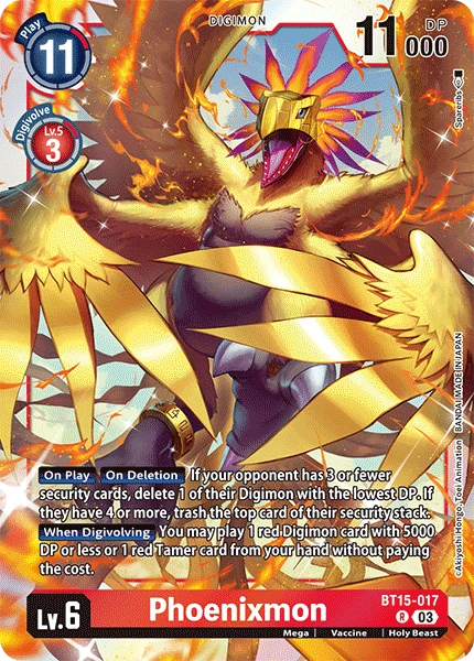 Digimon Card Game Sammelkarte BT15-017 Phoenixmon