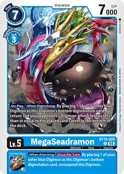 Digimon Card Game Sammelkarte BT15-029 MegaSeadramon