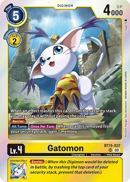 Digimon Card Game Sammelkarte BT15-037 Gatomon