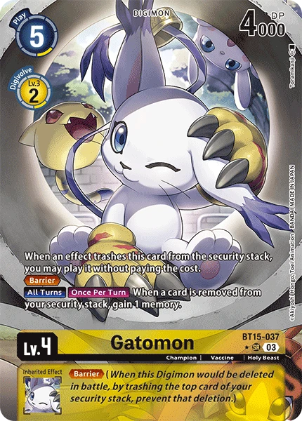 Digimon Card Game Sammelkarte BT15-037 Gatomon alternatives Artwork 1