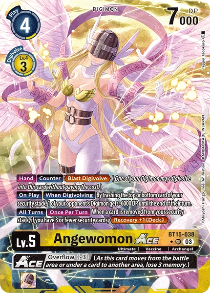 Digimon Card Game Sammelkarte BT15-038 Angewomon ACE alternatives Artwork 1